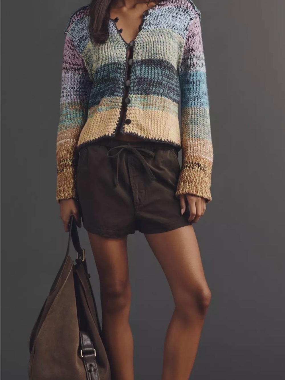 Anthropologie Pilcro keyhole multi-color cardigan sweater size XS NWT - Picture 5 of 10
